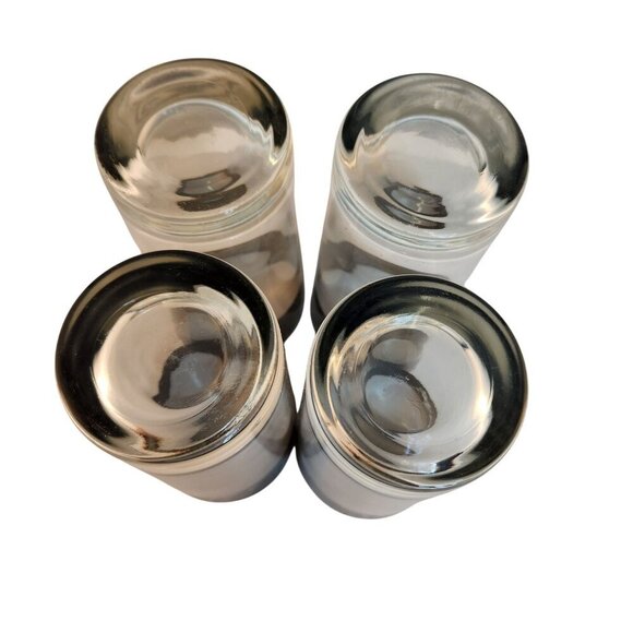 Dorothy Thorpe Style Mid-Century Silver Rimmed Highball Glasses Set Of 4 With Si - Picture 7 of 14